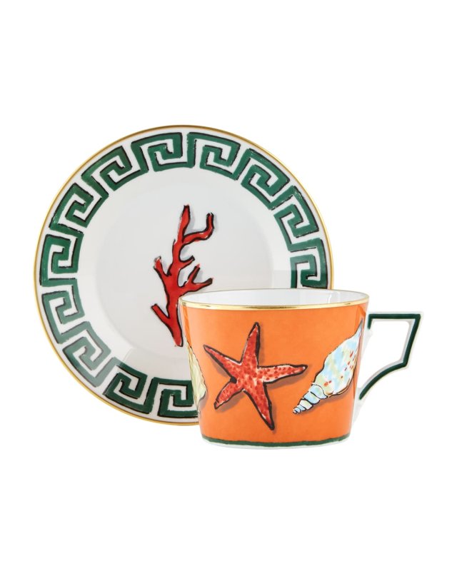 Il Viaggio di Nettuno Tea Cups and Saucers, Set of 2